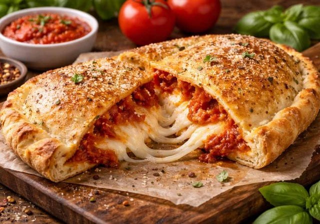 Calzone with marinara sauce