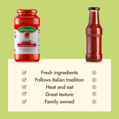 Arrabbiata sauce vs normal sauce