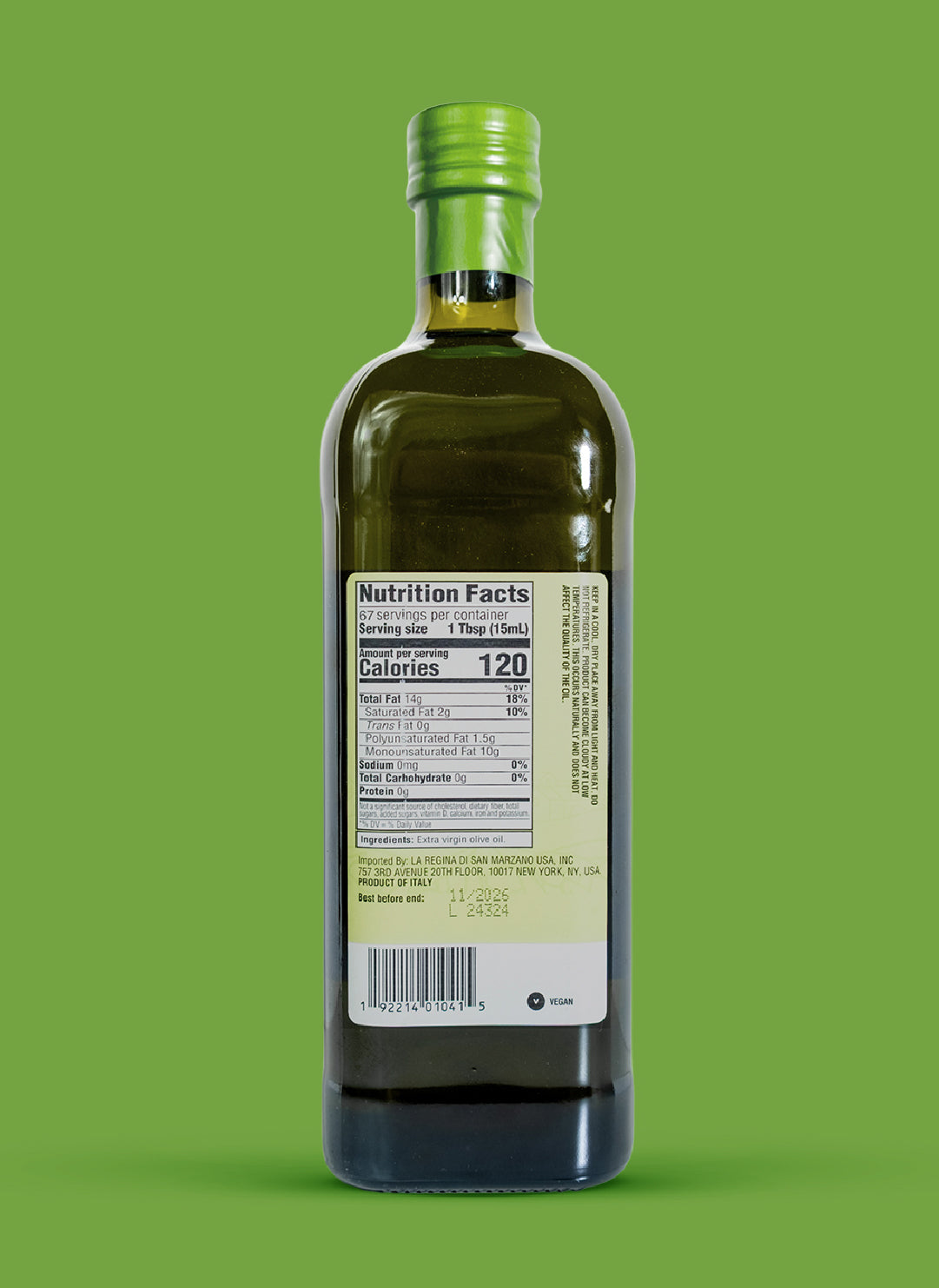 Extra virgin olive oil Made in Italy - Bottle of 33.8 Fl – La